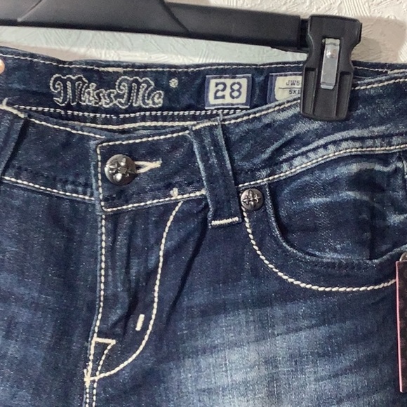 Miss Me NEW - Sz 28 - skinny jeans JW5416S3 - subtle rhinestone shine & deco - Picture 5 of 6